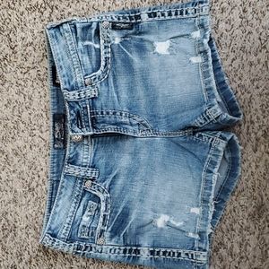 Distressed Jean shorts